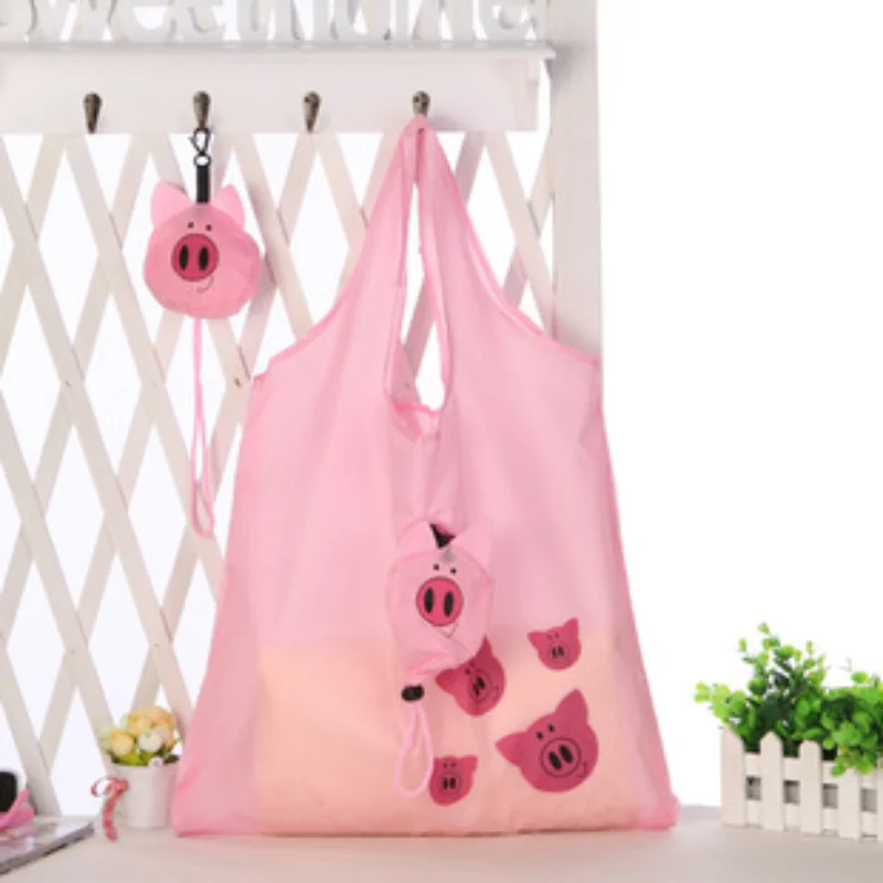 

Reusable Shopper Bag for Grocery Cute Printing Dog Cat Flower Eco-friendly Waterproof Foldable Shopping Bag for Women