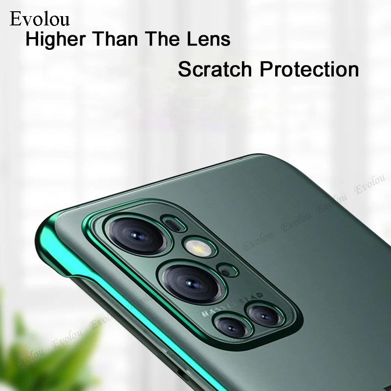 slim plating frameless phone case for oneplus 9 pro transparent hard bumper cover one plus 8t 8 pro 19pro clear shell capa free global shipping
