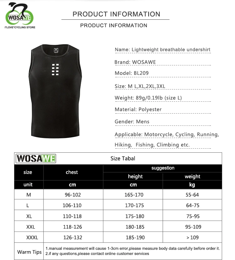 Мужская Летняя велосипедная Джерси WOSAWE без рукавов быстросохнущие велосипедные