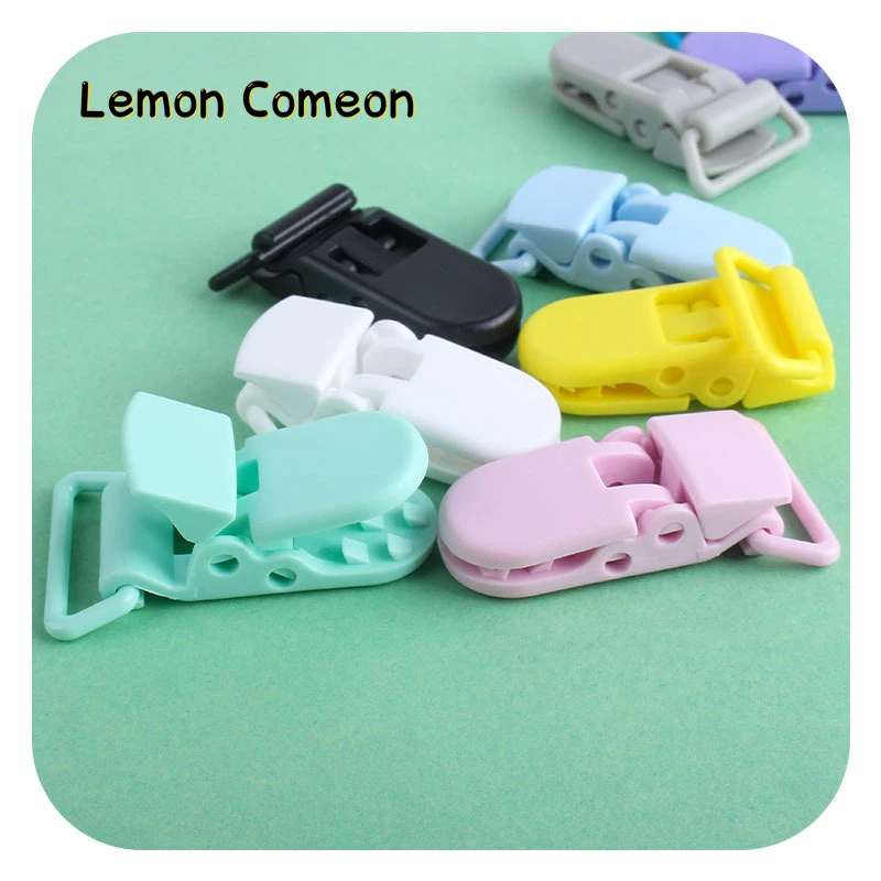 50Pcs Plastic Pacifier Clips Solid Soother Holder Infant Nipples Holder DIY Baby Jewelry Making Multifunctional Clamp Toy