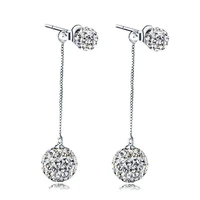 solid s925 silver tassel cubic zircon earring long statement brincos for women orecchini kolczyki jewelry garnet drop earrings
