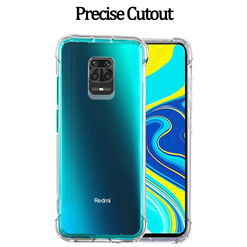 3 in 1capa стекло + подушка безопасности для чехол redmi note 9s мягкий прозрачный с анти