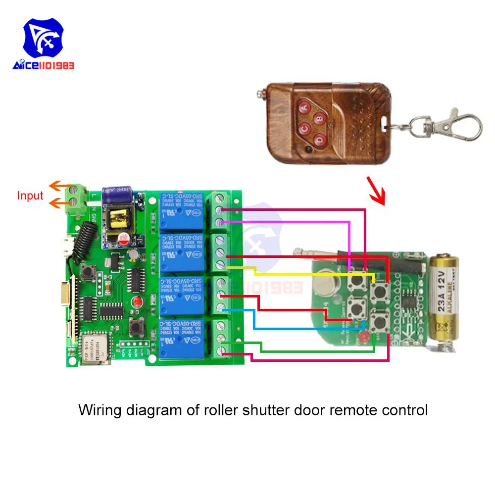Diymore Sonoff WiFi переключатель 433 МГц 4CH AC 85-220 В/DC 5 В WiFi переключатель таймер релейный модуль с 433 МГц пульт дистанционного управления для умного дома