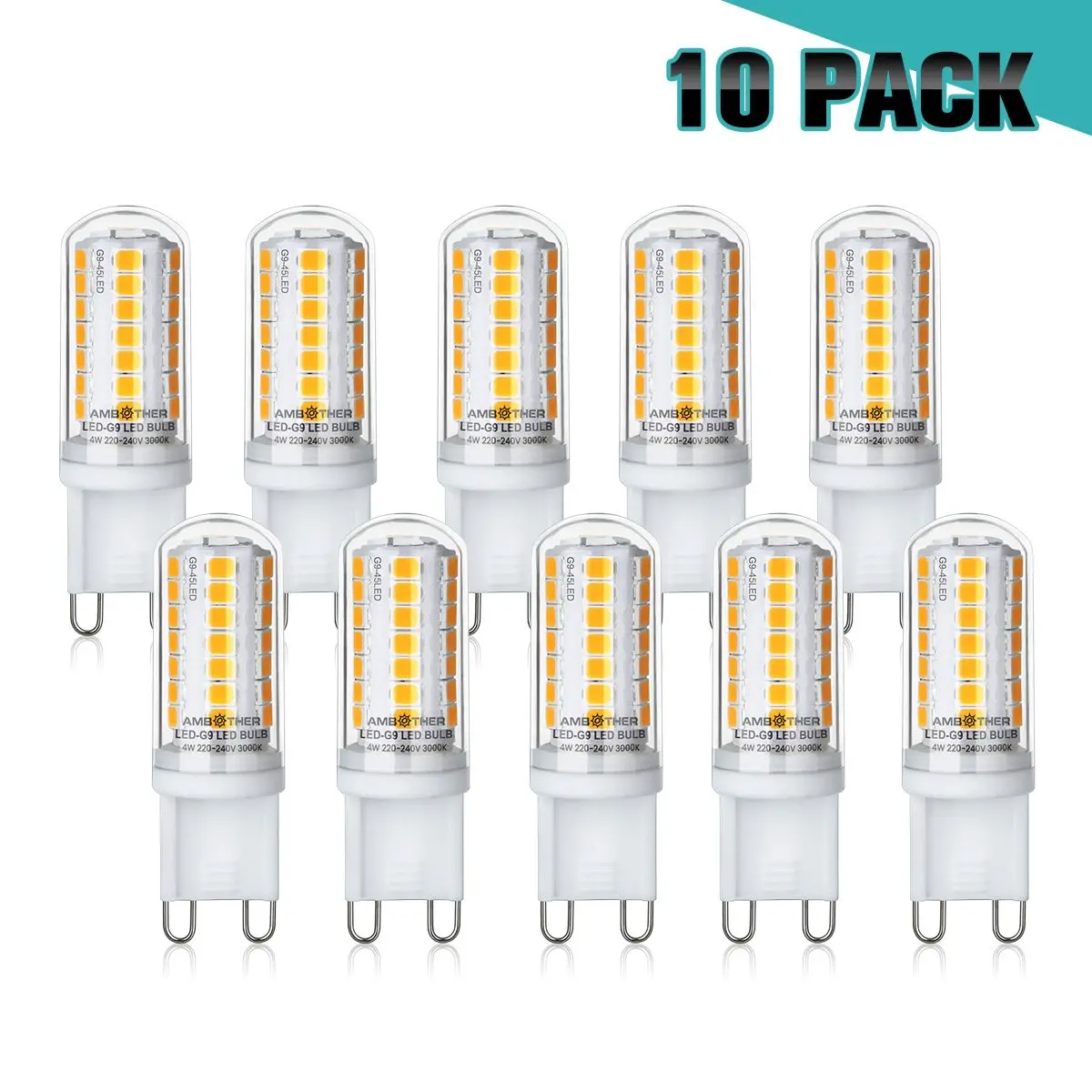 

10PCS G9 LED Lamp 2835SMD Light 4W Light Bulb Super Bright Chandelier Light Replace Halogen Lamp LED Spotlight No Flicker Home