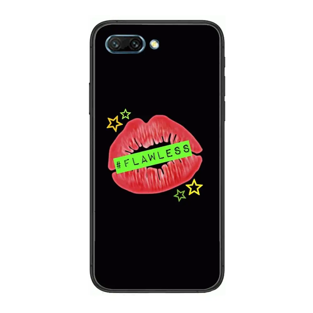 

Luxury fashion fashion FLAWLESS clear Phone Case For Huawei Honor 10 9 8 7 N Pro Lite A C RU Black Etui Coque Hoesjes comic fa