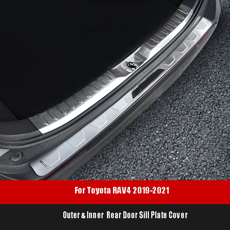 

Car Accessories Parts Rear Door Sill Bumper Plate For Toyota RAV4 RAV 4 2019-2021