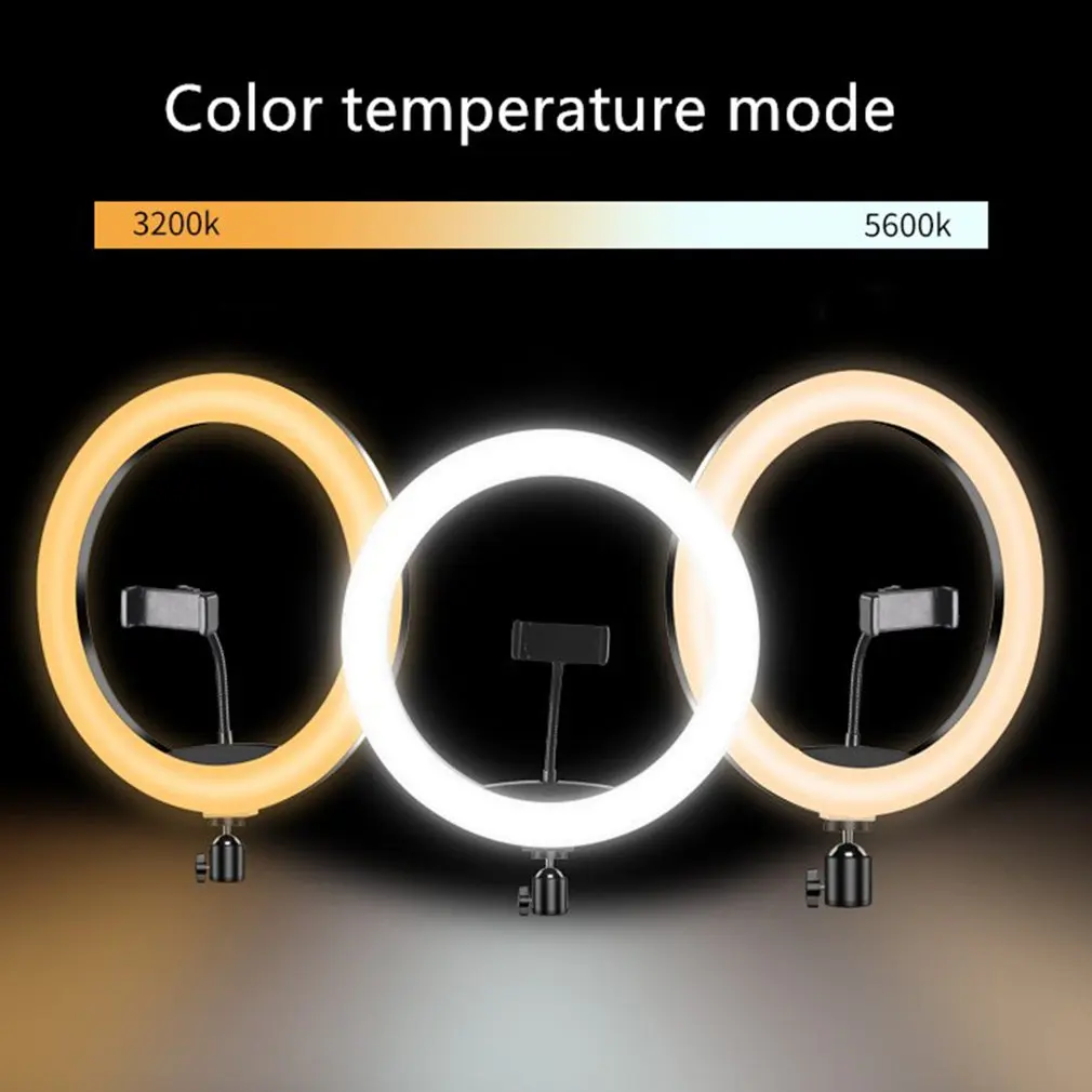 

RGB LED Ring Light Phone Holder Photography Fill Light Dimmable RGB Selfie Set LED Ring Light Remote For Photo Video