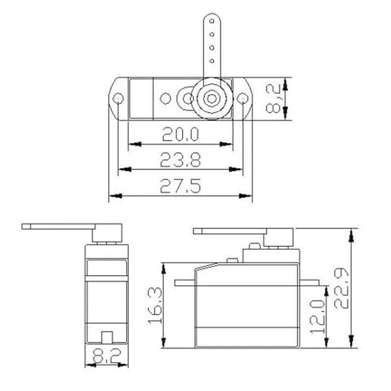 5 шт. K power P0025 2 г/0 8 кг/сек аналоговый Высокоскоростной микро/мини сервопривод без