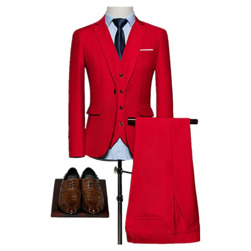 

Men Wedding Suit Sets 2020 Fashion Slim Fit Suits Men Costume Party Classic Suit Blazers Coat Trousers Waistcoat 3 piece suit