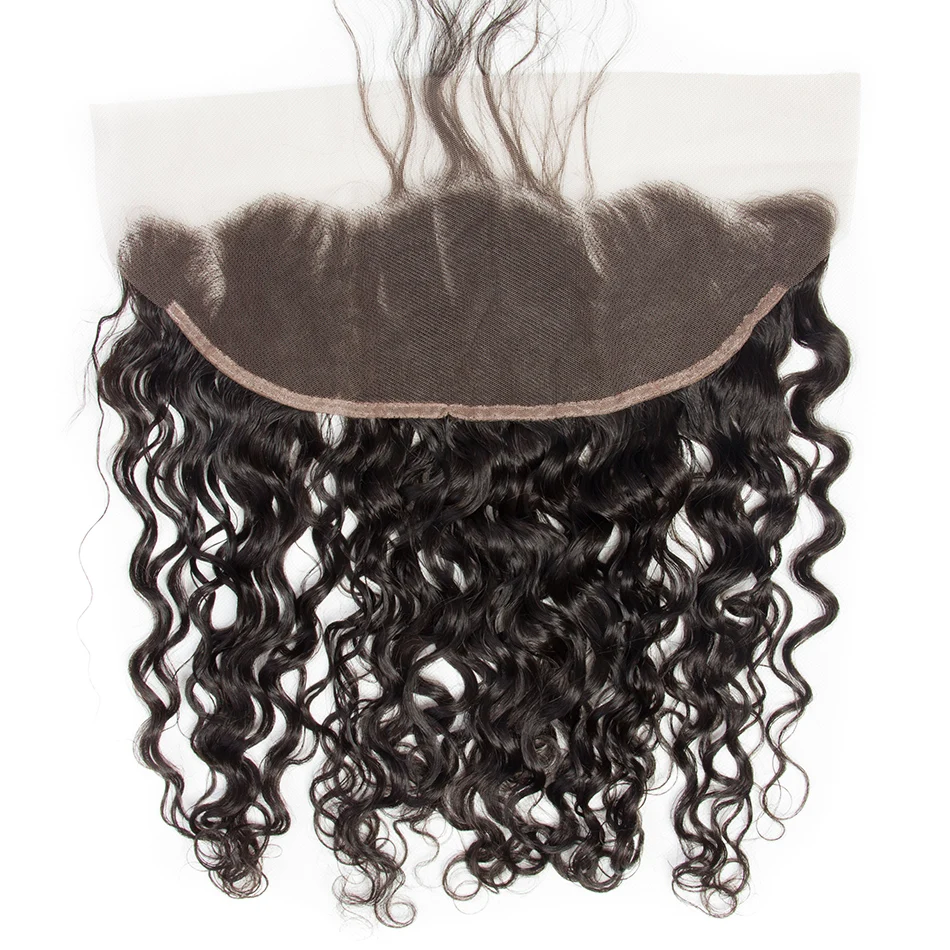 Alibele индийские пучки волос плетение с закрытием шнурка 4 шт. волны воды