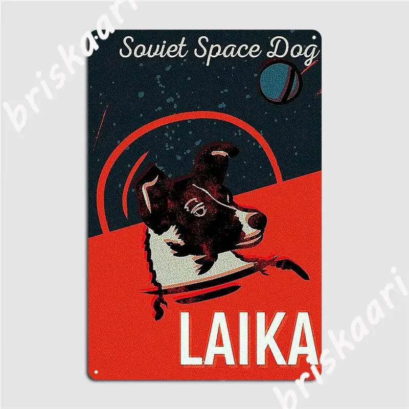 

Laika Dog Metal Signs Cinema Kitchen Club Bar Designing Plates Tin sign Posters