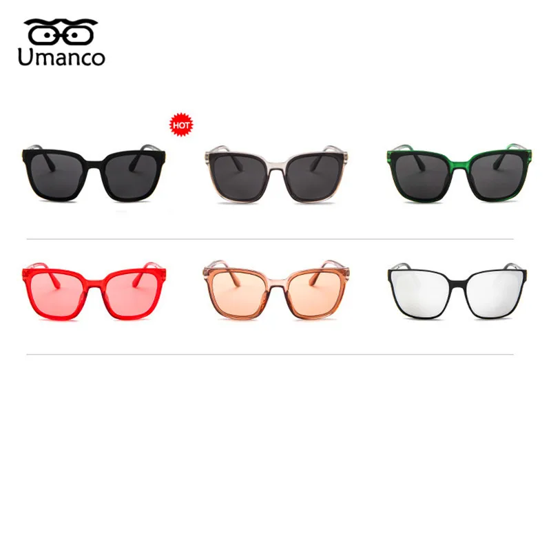 Umanco большие квадратные солнцезащитные очки для женщин и мужчин из поликарбоната