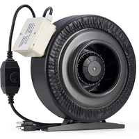 6 inch duct fan440cfm exhaust fan with variable speed controllerfor heating cooling of grow tents paint us plug