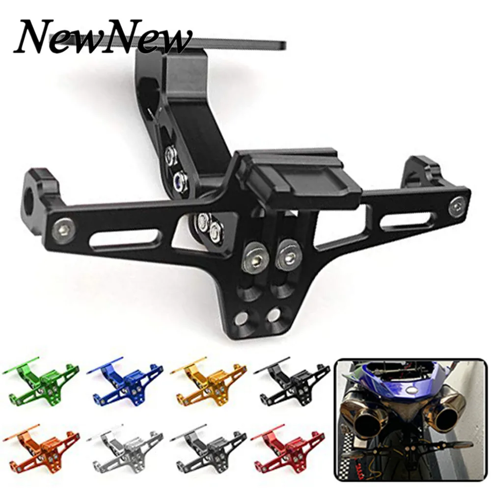Универсальный Регулируемый держатель заднего номерного знака мотоцикла для