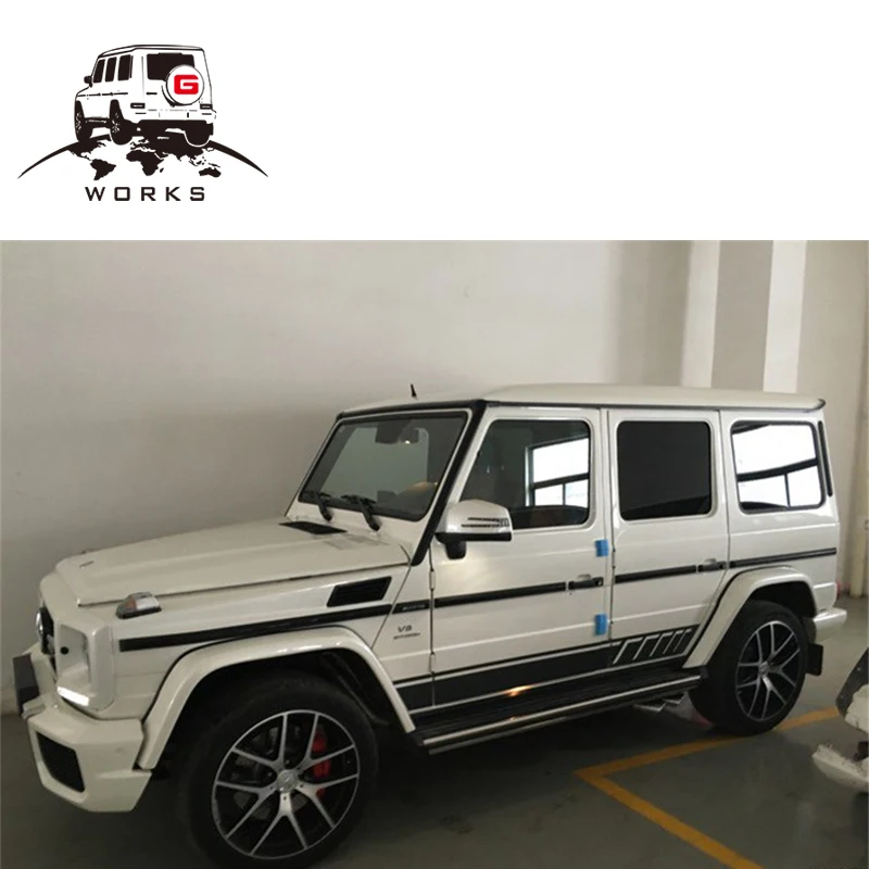 W463 KO style Carbon fiber and ABS Side Molding Trims Parts for G class G500 G55 G63 G65 Moulding Cover Trim kit 1990~2018y | Автомобили и