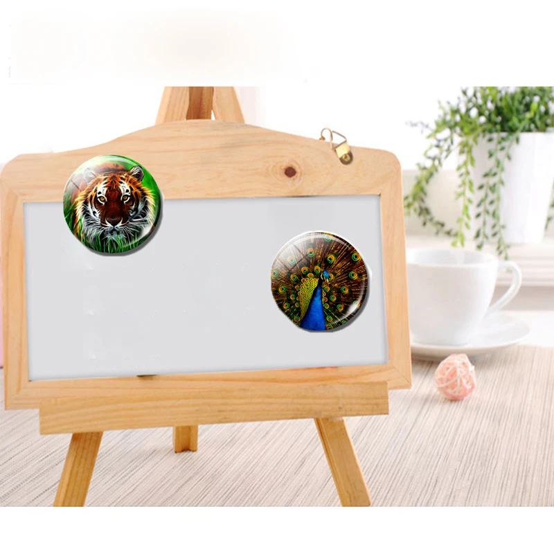 Забавный Магнит на холодильник в виде обезьяны 30 мм стеклянный купол магнитные