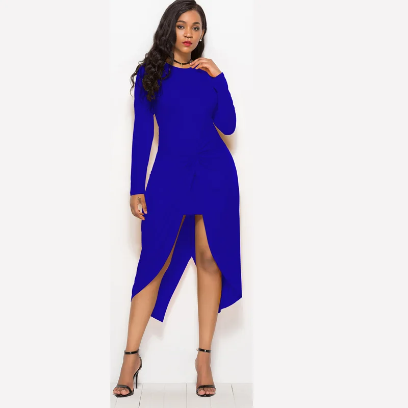

Summer Dresses for Women Black Blue Dovetail Pleated Solid Color Long Plus Size Party Dress 2021 Female Dropshipping