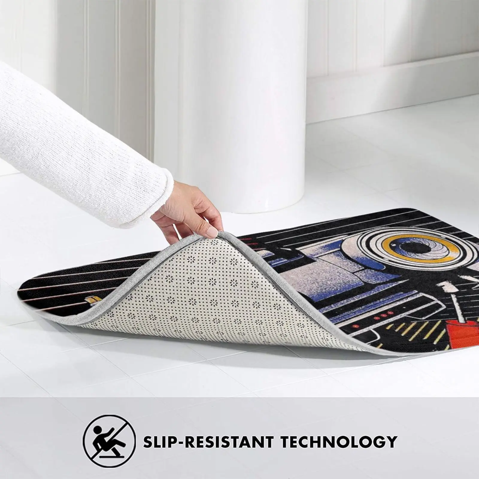 Номер 5 живой! Мягкий нескользящий коврик подушка для Джонни смешной милый робот