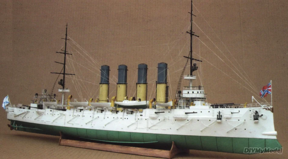 DIYMyModeI-rompecabezas de crucero ruso a escala 1:200, modelo de papel para bricolaje, juguete hecho a mano-1