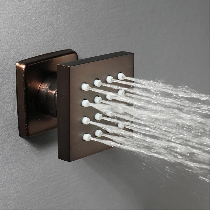 ORB Shower Jets Rainfall Golden/ Bronze Rain Wall Mounted Body Jet 50mm Brass Water Saving Showerhead For Bathroom Spa | Обустройство
