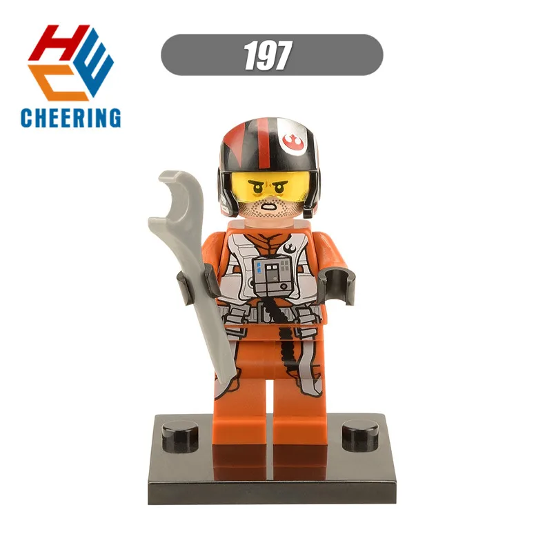 197 Without Box Одиночная строительных блоков космический The Force Awakens Chewbacca Kylo Ren Han Solo подарок фигурки Кирпичи игрушки для детей X0104 - Цвет: 197 Without Box