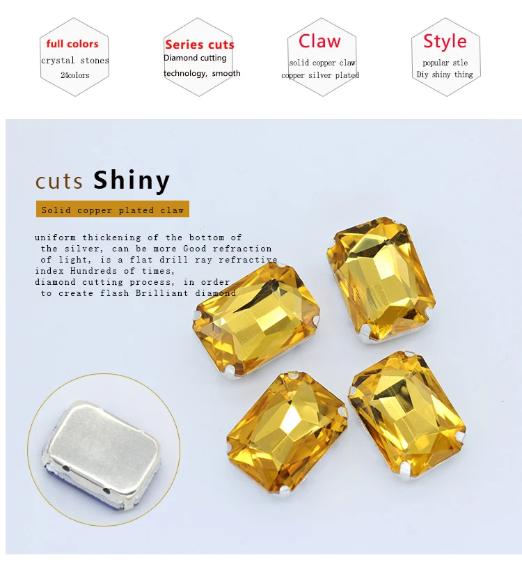 Универсальные Восьмиугольные стразы из хрустального стекла Стразы для шитья