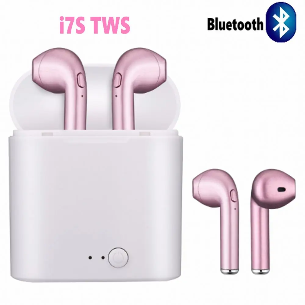 I7 i7s tws наушники вкладыши Bluetooth Binau Беспроводная гарнитура с микрофоном для iPhone Xiaomi
