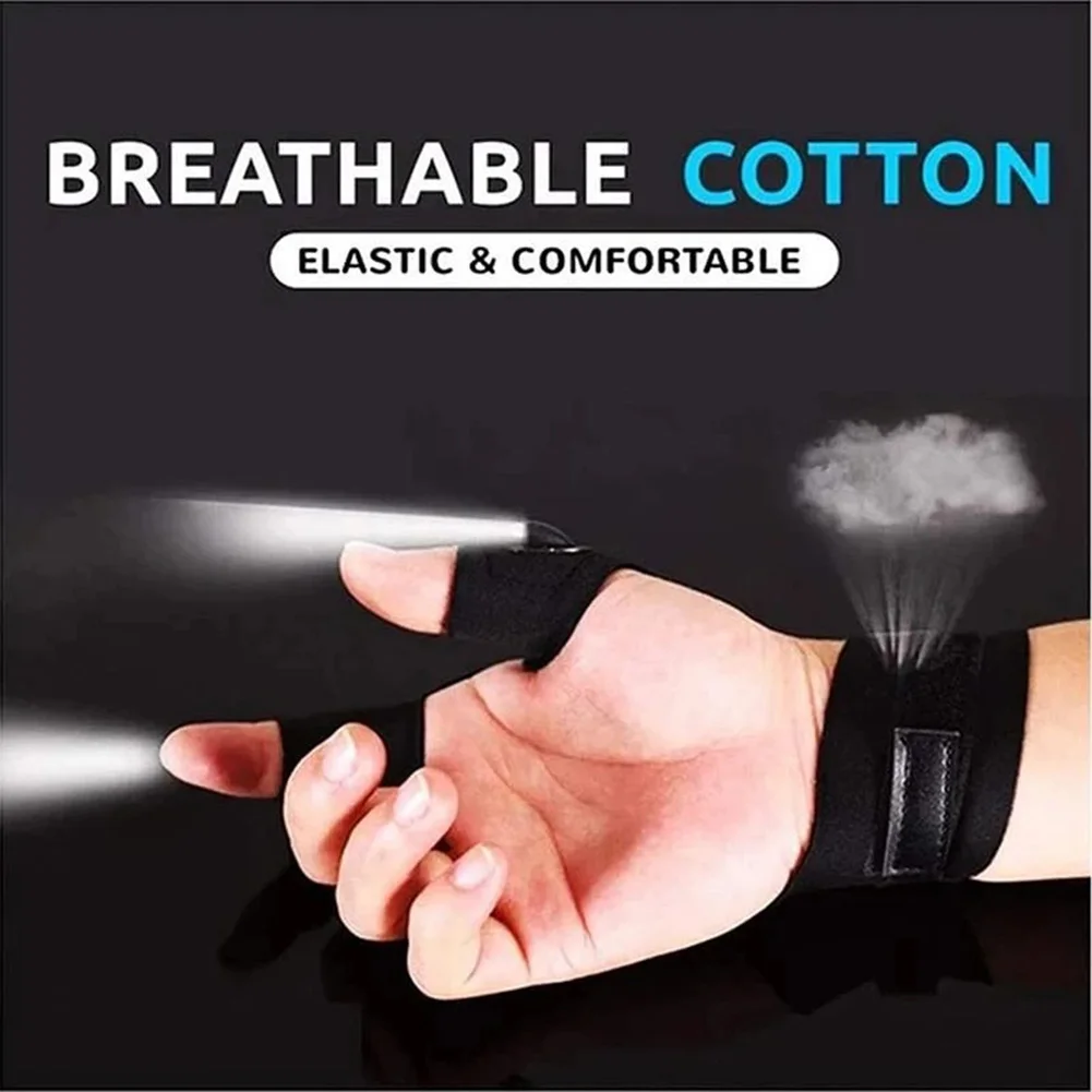 

High Quality LED Flashlight Gloves Light Fingerless Outdoor Fishing Gloves Tool Gadgets Gifts for Repairing Working in Darkness