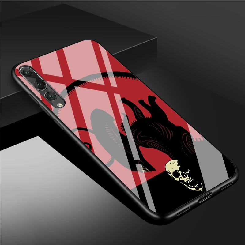 Чехол Alien vs Predator из закаленного стекла для телефона Huawei P20 P30 P40 Lite Pro Psmart Mate 20