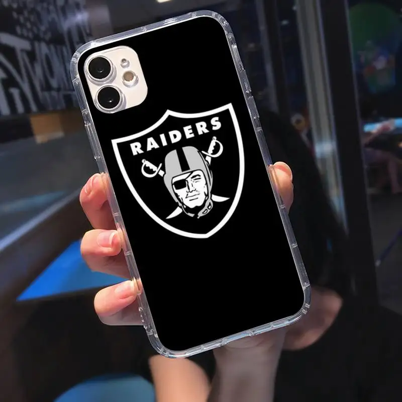 

O-Oakland R-Raiders Soft Phone Case Transparent Case For Iphone 6 6s 7 8 Plus XR X XS 11 12 Pro Max