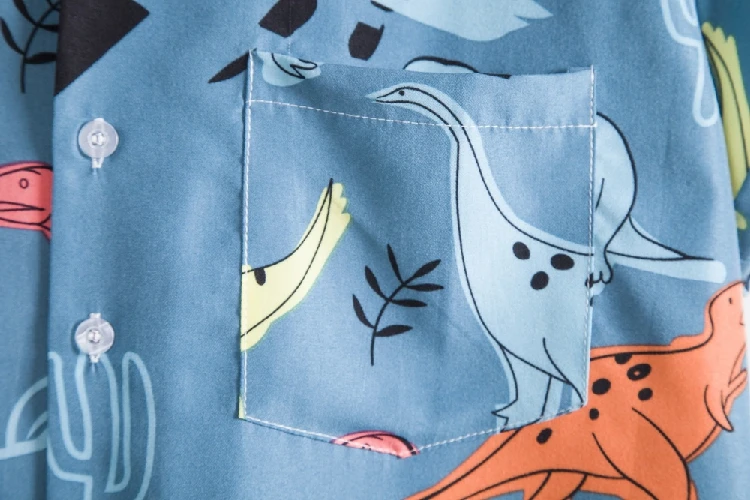 

2021 new summer men's beach style suit collar short sleeve flower shirt fashion casual shirt social