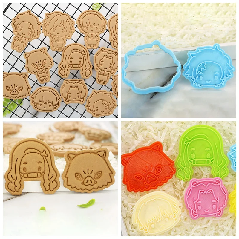 

Anime Cartoon Demon Slayer Biscuit Molds DIY Fondant Baking Tool Cookie Cutter Cake Decorating Tool