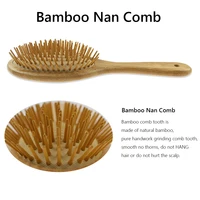 natural wooden massage airbag comb care hair care hair brush and beauty spa massager comb anti static head wooden comb