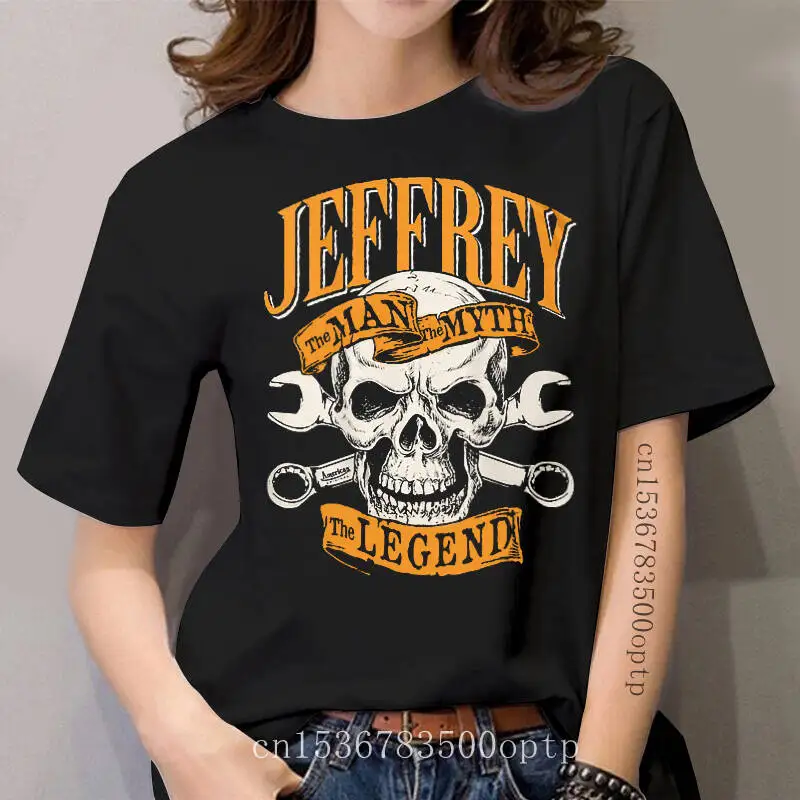 

women T Shirt Jeffrey the legend skull and wrenches Women t-shirt