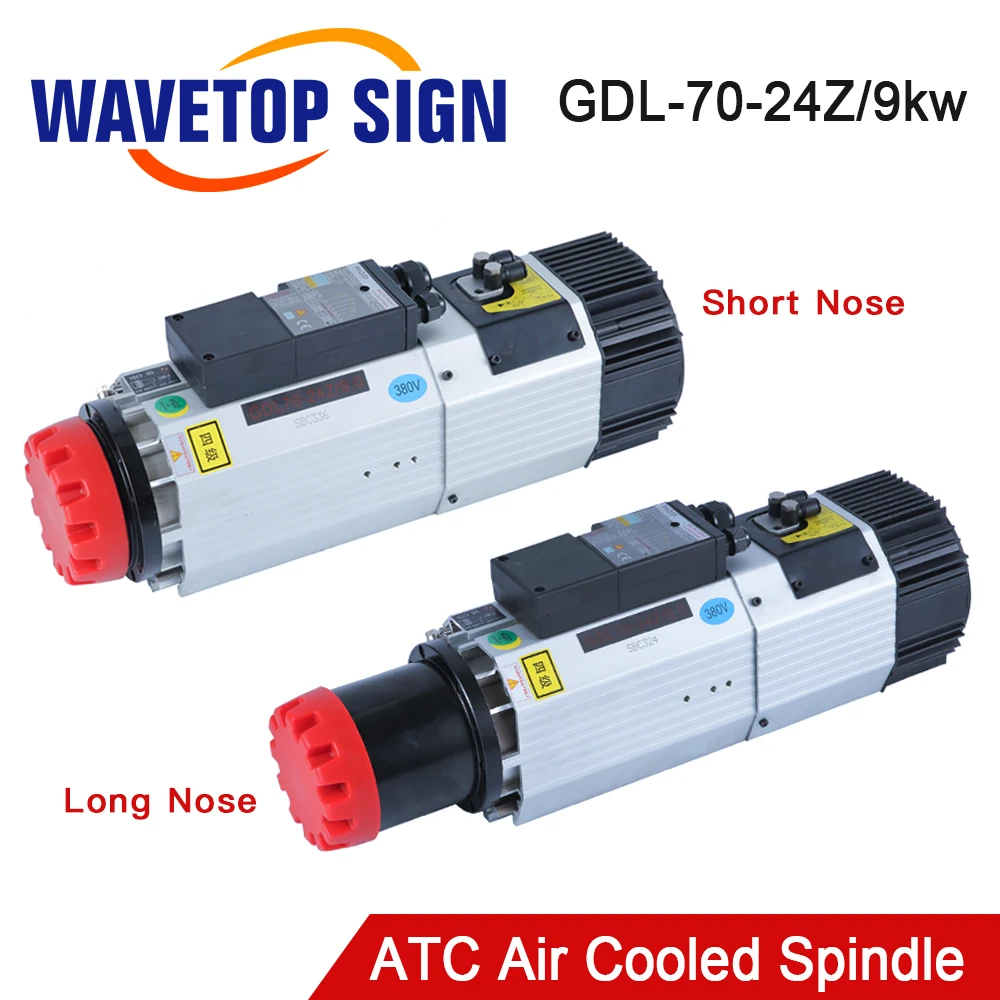 

HQD 9kw Automatic Tool Change Spindle Air Cooled ATC Spindle Motor 220v 380v ISO30 24000rpm Inverter for Wood Working CNC Router