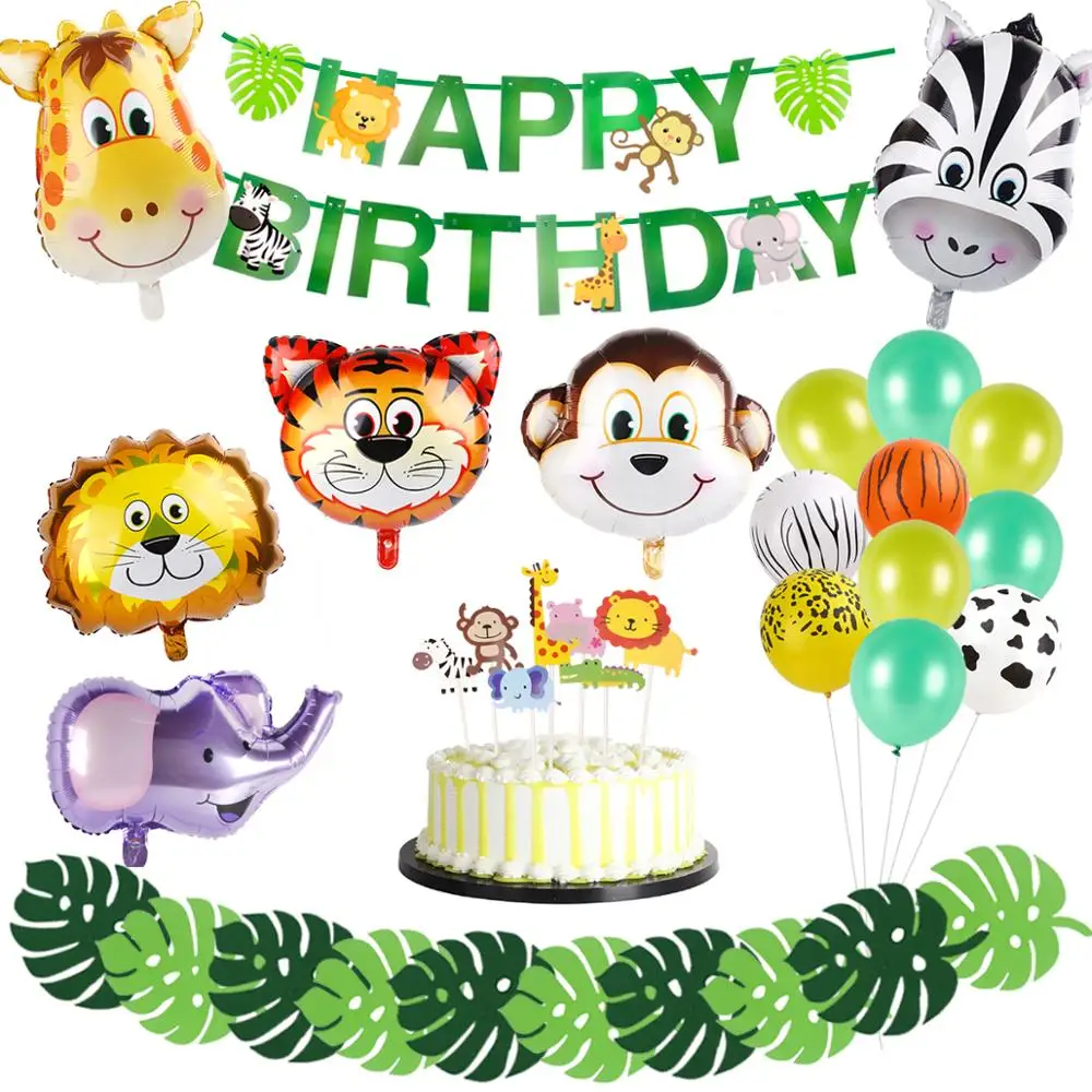 Воздушные шары из фольги на день рождения с изображением животных Frigg тематика