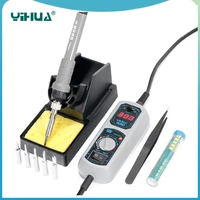 original 220v110v yihua 908d soldering iron temperature adjustable electric welding soldering iron 5tipsstandtweezerstin