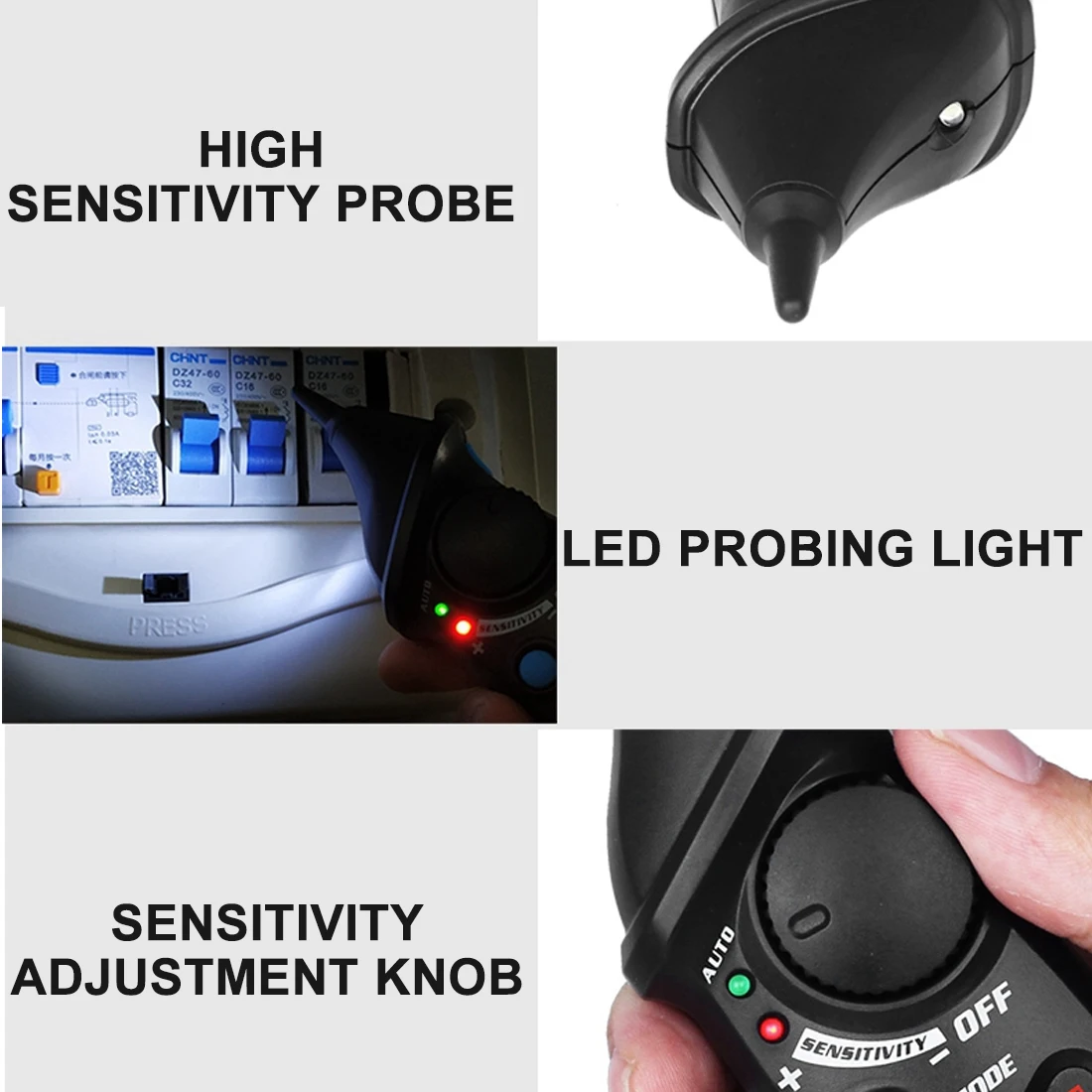 

Pencil Live Test / Phase Wire Breakpoint PCI Continuity Tester AVD06 Non-Contact Voltage Detector Profession Indicator
