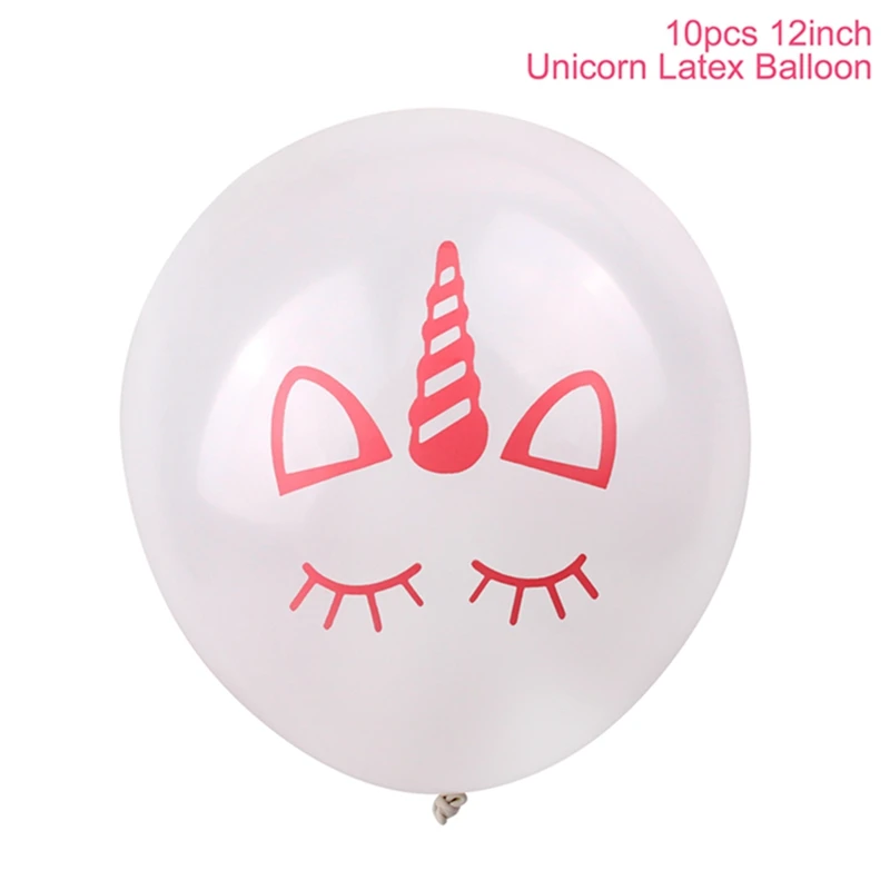 10pc Unicorn Huiran «Мой маленький пони»; подарки на день рождения; вечерние принадлежности с единорогом; декор для вечеринки в честь Дня рождения; декор для мальчиков и девочек; единороги - Цвет: 10pc Unicorn