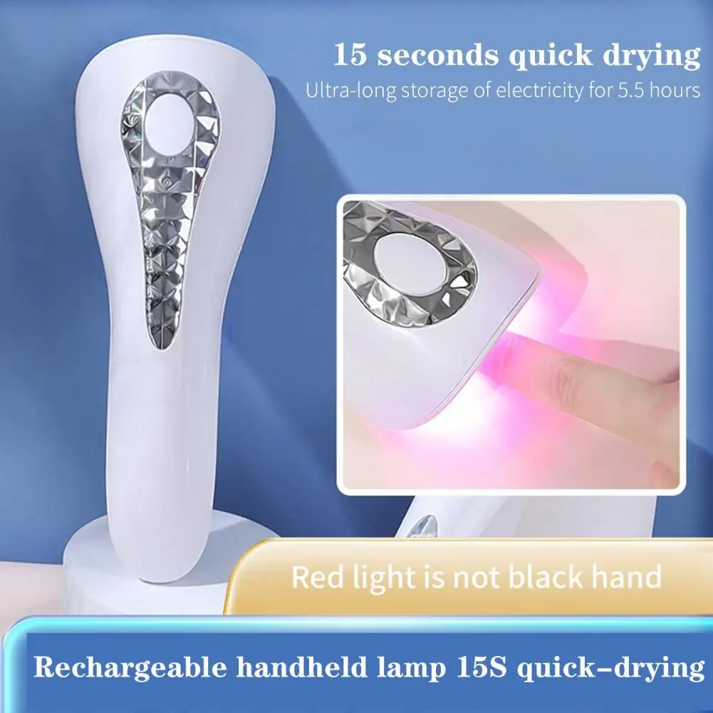 

Handheld Nail Lamp Quick Dry Portable Rechargeable Mini Manicure Phototherapy Lamp for Home Use
