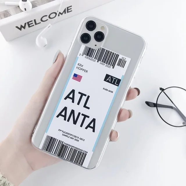 AC8877 Moskado чехол с воздушным давлением для iPhone 11 X XR XS Max воздушный билет штрих-код этикетка мягкий термополиуретановый чехол для iPhone 6 6S 7 8 7Plus - Цвет: AC8877