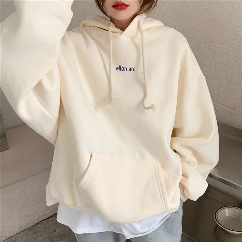 

XZ2265 Loose and casual Simple casual loose Korean style lazy style hooded Sweatshirts