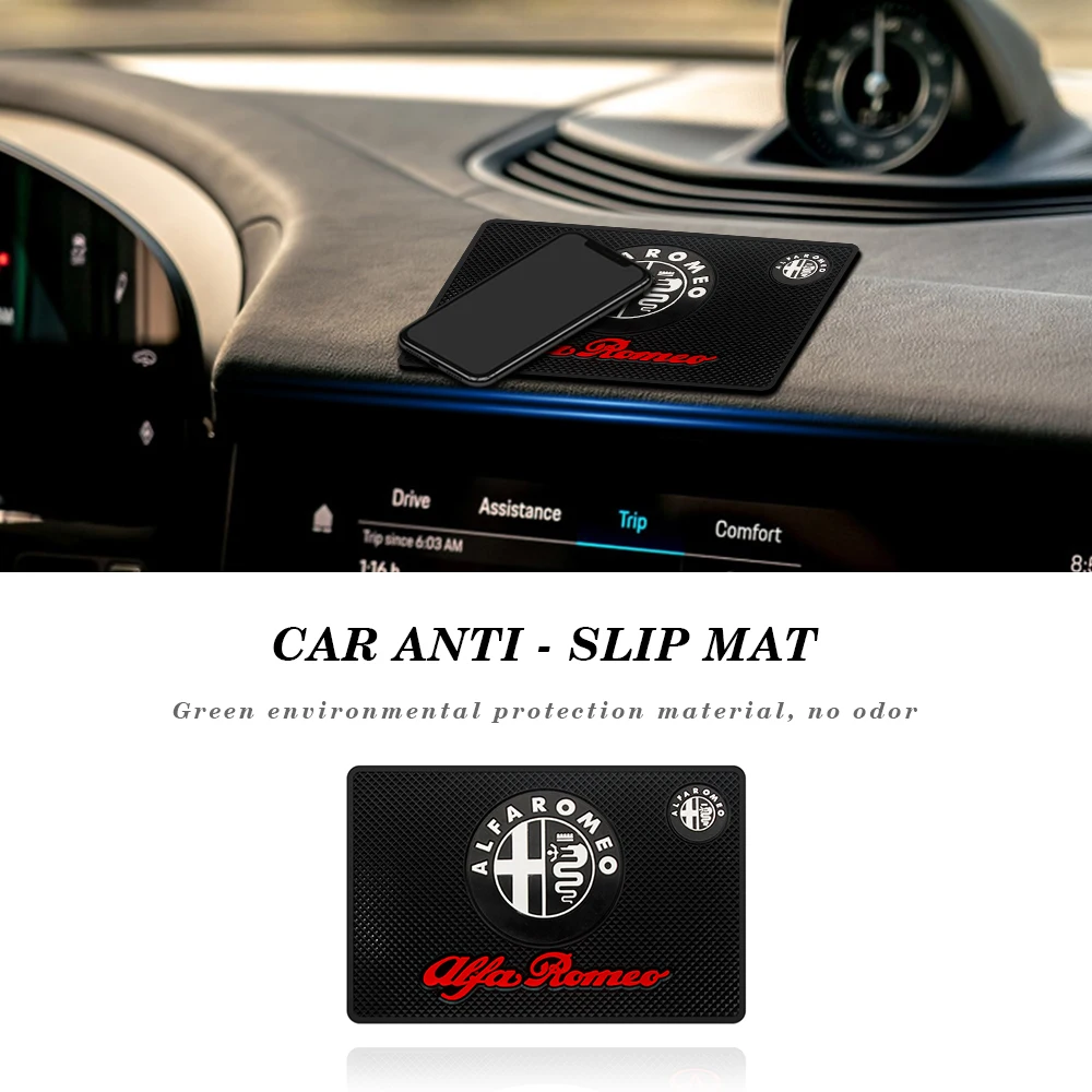 

Car Dashboard Sticky Anti-Slip PVC Mat Auto Non-Slip Sticky Gel Pad For Alfa Romeo Spider Giulia Giulietta 147 159 4c 8c Mito