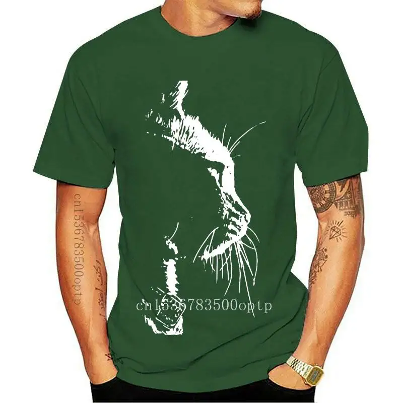 

New 2021 100% cotton short sleeve cat print men tee shirts casual cool cat men t shirt summer loose men tshirt cool t-shirt male