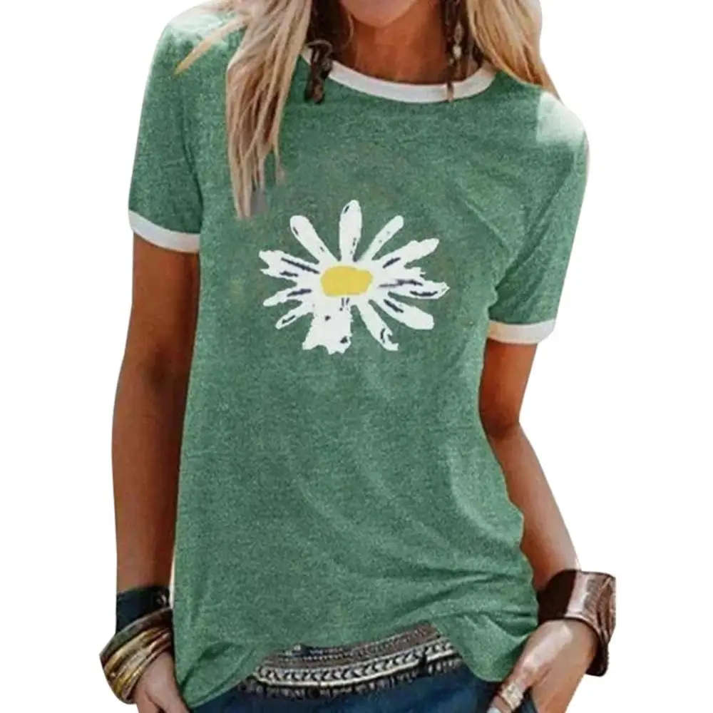 70% Лидер продаж Женская Повседневная летняя футболка с круглым вырезом короткими