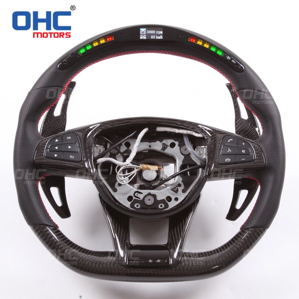 

LED Performance Steering Wheel compatible for C43 C63 E53 E63 S63 GT GT63 GT R GLC63 CLC43 GLE43 GLE63 G63 A45