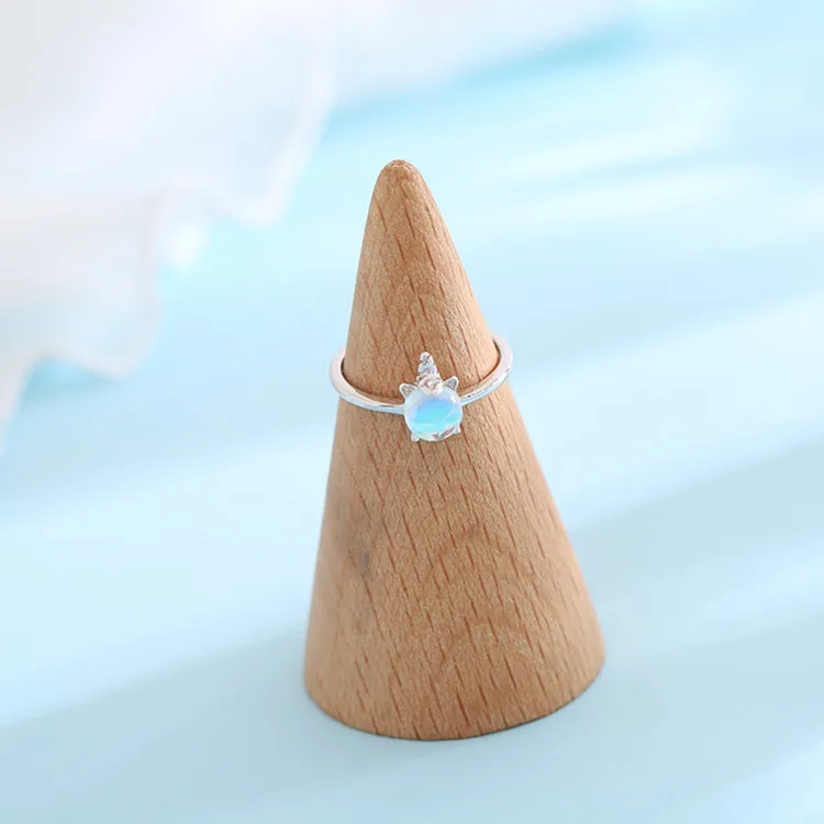 Ramos Neue изысканный Farbe Mondstein Einhorn Öffnung Ringe Für Schmuck Zubehör Party Geschenke | Украшения и
