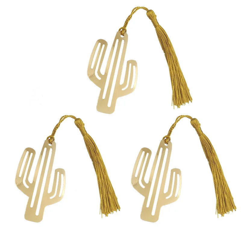 Металлическая Закладка кактуса золотого цвета для свадебной вечеринки дня