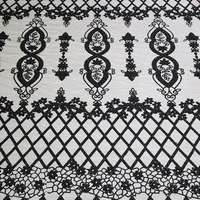 latest soft african swiss dry french net tulle black lace fabric for wedding dress high quality mesh laces with pearls 2021 hot