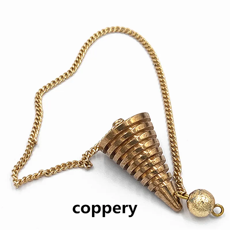 

Ya.x wholesale a lot 20pcs/lot pendant pendulums for dowsing Reiki 100% copper pendulum metal Pendant Charms Fashionable Chain